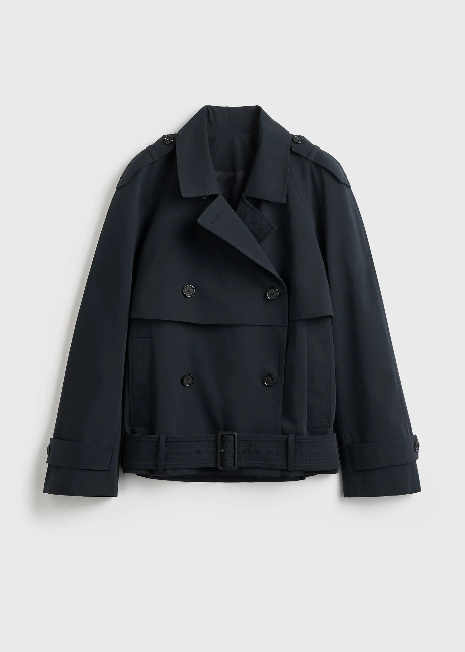 Short cotton trench nightfall